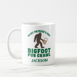 Lusnyj Big Foot Pub Crawl Namn St patricks day Kaffemugg