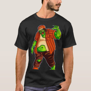 Lusnyj Big Tjock Zombie Walker med hatt teckning B T Shirt