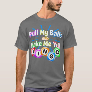 Lusnyj Bingo Kung gör att jag Yell Bingo-designgra T Shirt
