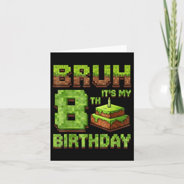 Lusnyj Birthday Boy Bruh den 8:e födelsedagsvilan  Kort (Framsida)