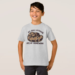 Lusnyj Boll Python Ate My Home Work Pet Snake T Shirt