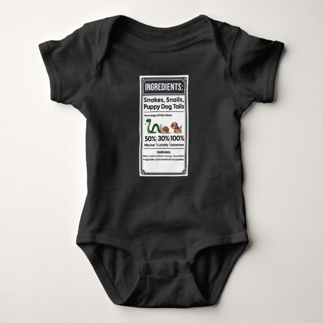 Lusnyj Boy Ingredient Label Simple Halloween T Shirt (Framsida)