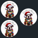 Lusnyj Bulldog Modern Cute ljus<br><div class="desc">Lustigt Bulldog Modern Cute Jul ljus Classic Labels, kallelser är nyckel under denna högsäsong! Besök vår Zazzle-butik för att utforska hela Cute Watercolor-samlingen av Önskemål. Med bara några klick kan du få den här fina designen levererad höger till din dörr. Om du behöver anpassa dig ytterligare, var vänlig och meddela...</div>