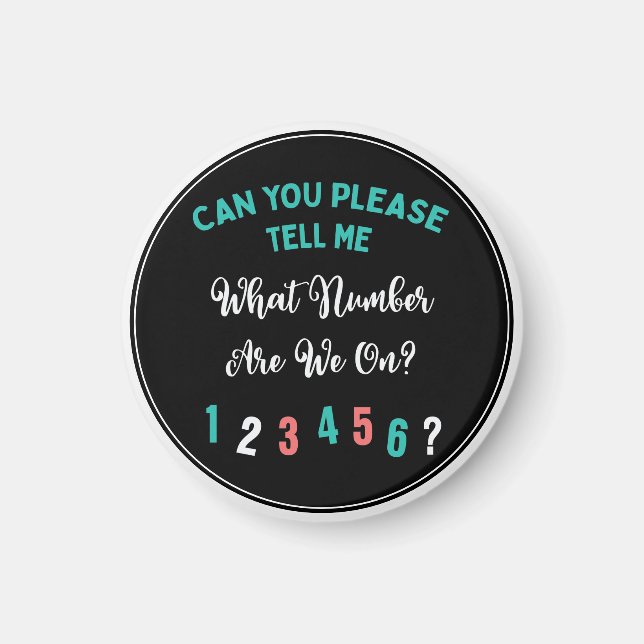 Lusnyj Bunco Player - nummer modern typografi Magnet (Framsidan)