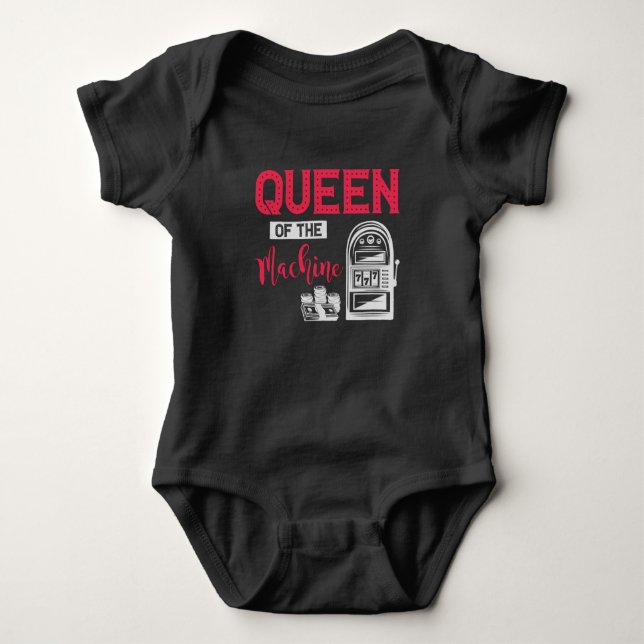 Lusnyj Casino Gambling Queen-kortplats Maskin Quot T Shirt (Framsida)