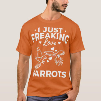 Lusnyj Cockatiel Parrot Bird I Freaking Kärlek P T Shirt