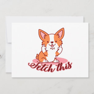 Lusnyj Corgi Hund Mitten Finger Fetch detta Julkort