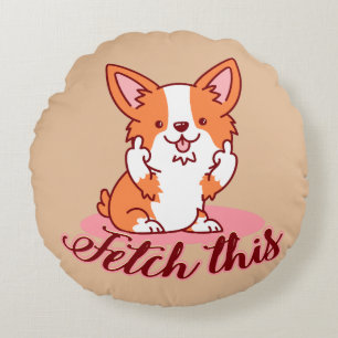 Lusnyj Corgi Hund Mitten Finger Fetch detta Rund Kudde