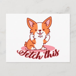 Lusnyj Corgi Hund Mitten Finger Fetch detta Vykort