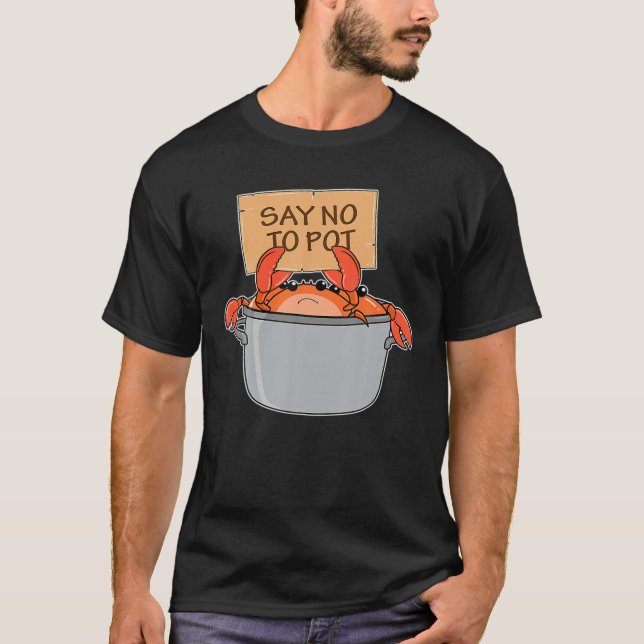 Lusnyj Crab Boil Cooking Seafood Pot Chef T Shirt (Framsida)