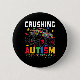 Lusnyj Crushing Autism Awareness Monster Lastbil P Knapp