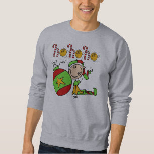 Lusnyj Cute Festive Jul Helgdag Elf Långärmad Tröja