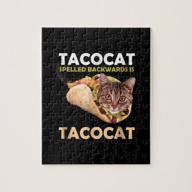 Lusnyj Cute Tacocat Taco Cat Spached Pussel (Vertikal)