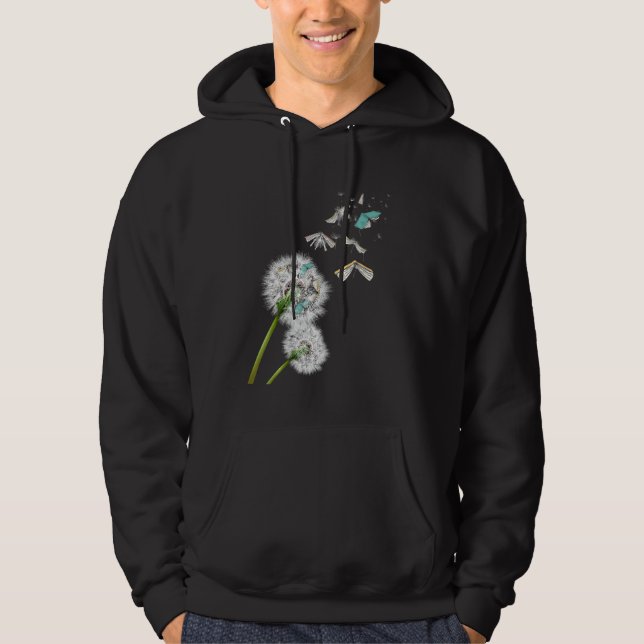 Lusnyj Dandelion Bokar Gift för att läsa Älskare K Hoodie (Framsida)