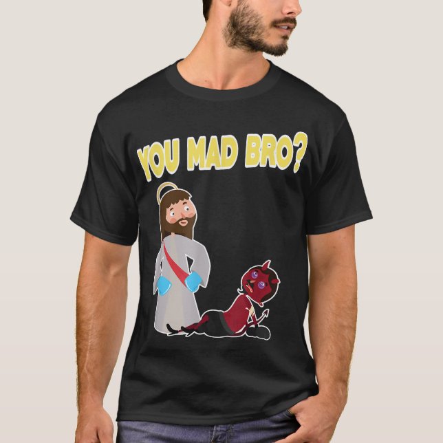 Lusnyj dig Mad Bro Christian Faith Jesus Bible Gif T Shirt (Framsida)