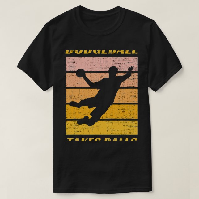Lusnyj Dodgeball tar Bollar Team Player Boll Games T Shirt (Design framsida)