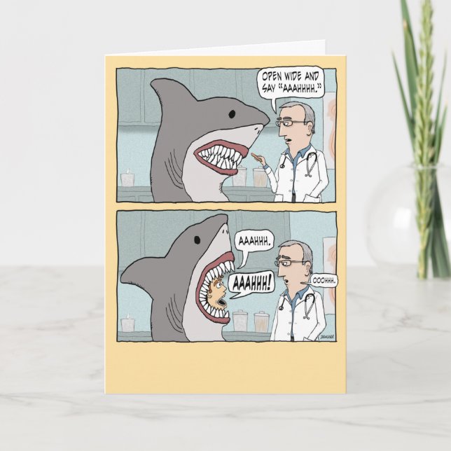 Lusnyj Doktor Ge Shark, en kontrollfödelsedag Kort (Framsida)