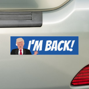 Lusnyj Donald Trump I är Back Tecknad Policy Bildekal
