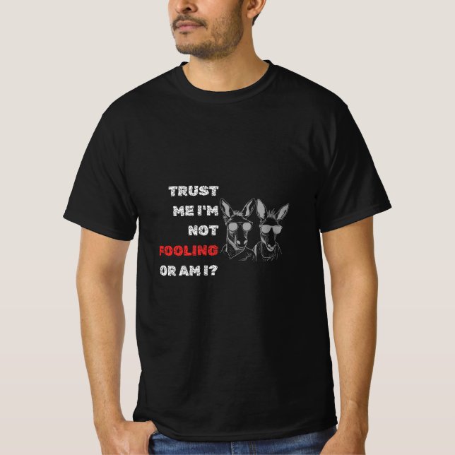 Lusnyj Donkey April-fool runt design för T Shirt (Framsida)
