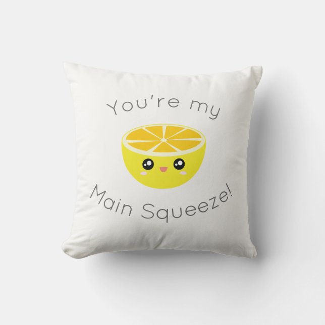Lusnyj, du är min största Squeeze Kawaii Lemon Hum Kudde (Framsida)