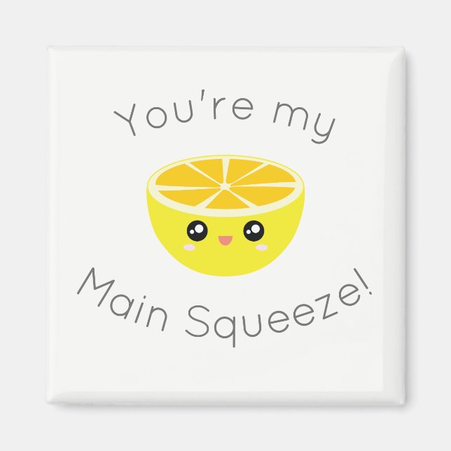 Lusnyj, du är min största Squeeze Kawaii Lemon Hum Magnet (Framsidan)