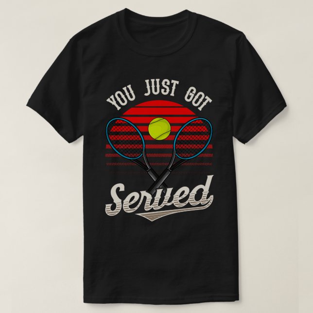 Lusnyj du bara Har served Tennis Player Pun T Shirt (Design framsida)
