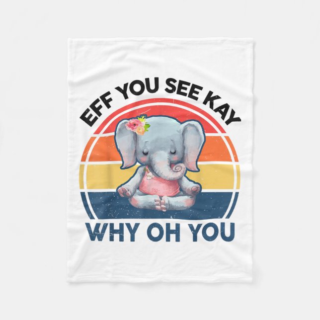 Lusnyj Eff du ser Kay Varför Elephant Yoga? Fleecefilt (Framsidan)