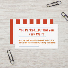 Lusnyj felaktig parking visitkort