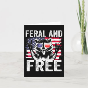 Lusnyj Feral and Free Racoon Boy Manar USA flagga Kort