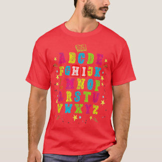 Lusnyj förk Kindergarten Hi Alphabet tillbaka till T Shirt