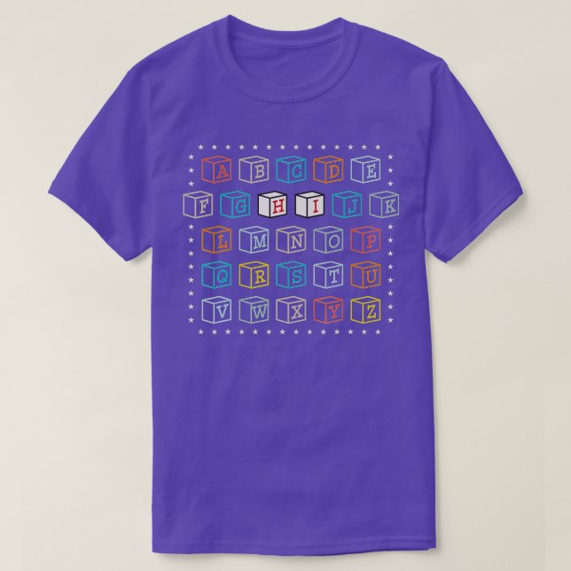Lusnyj förk Kindergarten Hi Alphabet Tillbaka till T Shirt (Design framsida)