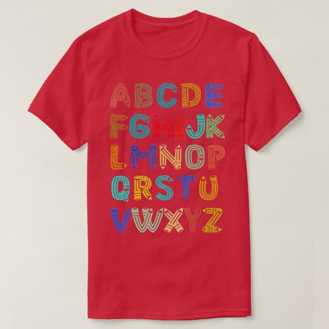 Lusnyj förk Kindergarten Hi Alphabet tillbaka till T Shirt (Design framsida)