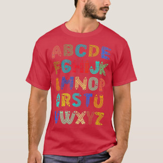 Lusnyj förk Kindergarten Hi Alphabet tillbaka till T Shirt