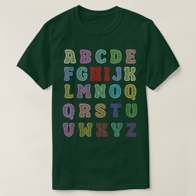 Lusnyj förk Kindergarten Hi Alphabet tillbaka till T Shirt (Design framsida)