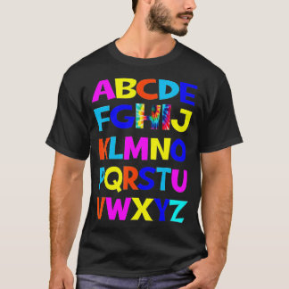 Lusnyj förk Kindergarten Hi Alphabet tillbaka till T Shirt