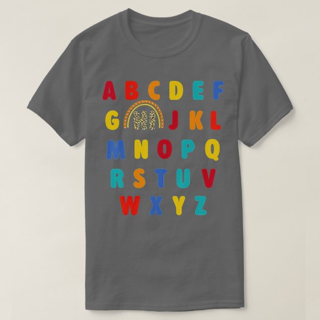 Lusnyj förk Kindergarten Hi Alphabet tillbaka till T Shirt (Design framsida)
