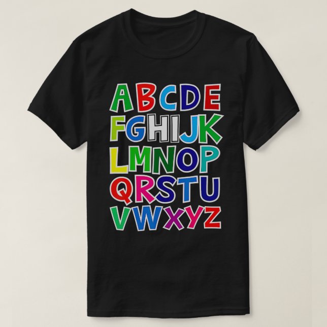 Lusnyj förk Kindergarten Hi Alphabet tillbaka till T Shirt (Design framsida)