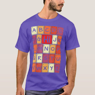 Lusnyj förk Kindergarten Hi Alphabet tillbaka till T Shirt