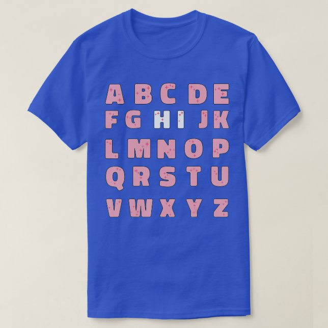 Lusnyj förk Kindergarten Hi Alphabet tillbaka till T Shirt (Design framsida)