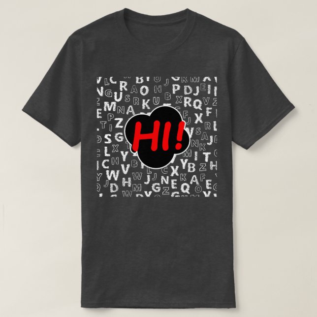 Lusnyj förk Kindergarten Hi Alphabet tillbaka till T Shirt (Design framsida)