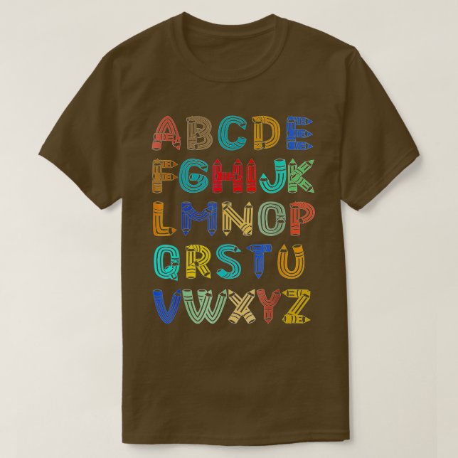Lusnyj förk Kindergarten Hi Alphabet tillbaka till T Shirt (Design framsida)