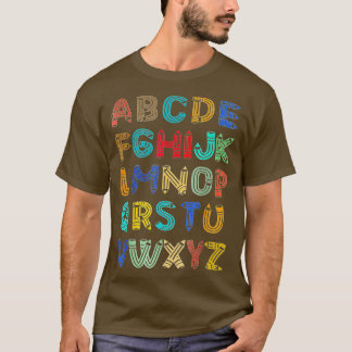 Lusnyj förk Kindergarten Hi Alphabet tillbaka till T Shirt