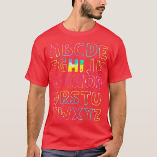 Lusnyj förk Kindergarten Hi Alphabet tillbaka till T Shirt