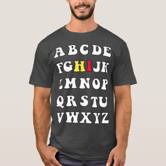 Lusnyj förk Kindergarten Hi Alphabet tillbaka till T Shirt