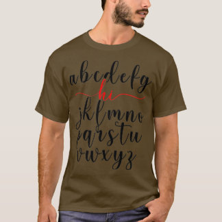 Lusnyj förk Kindergarten Hi Alphabet tillbaka till T Shirt