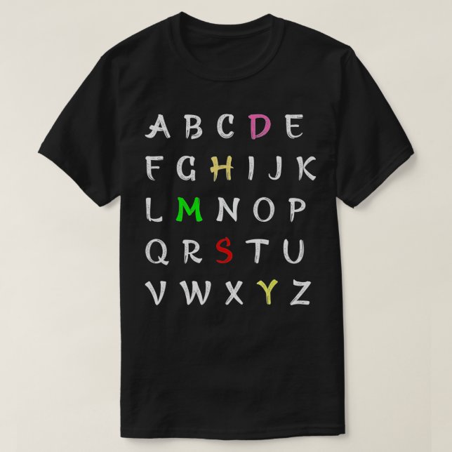 Lusnyj förk Kindergarten Hi Alphabet tillbaka till T Shirt (Design framsida)