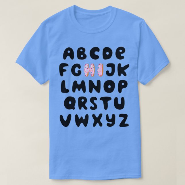 Lusnyj förk Kindergarten Hi Alphabet tillbaka till T Shirt (Design framsida)