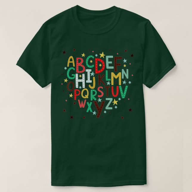 Lusnyj förk Kindergarten Hi Alphabet tillbaka till T Shirt (Design framsida)