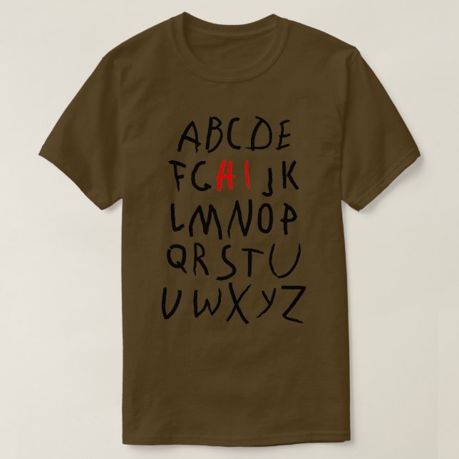 Lusnyj förk Kindergarten Hi Alphabet tillbaka till T Shirt (Design framsida)