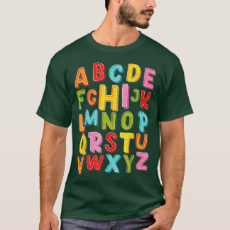 Lusnyj förk Kindergarten Hi Alphabet tillbaka till T Shirt
